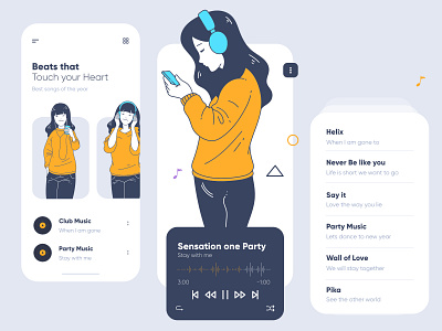 Music Mobile App UX-UI Design app interface minimal mobile mobile app mobile ui mobileapp mobileappdesign mobileapps ui ui design uiux ux ux ui design