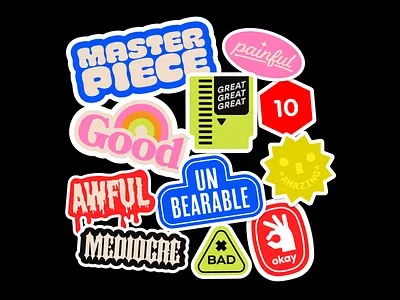 Review Score Stickers branding branding design cute ign nes nintendo review stickers video games videogames