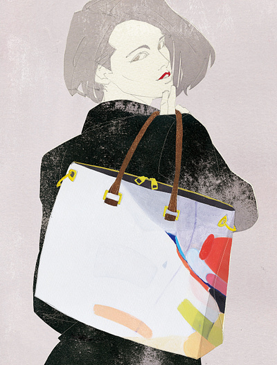 Shot #14223435 bag fashion illustration woman