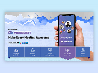 Video Chat VideoMeet branding design