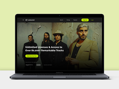 Landing page design green landing page music ui ui design ux design website website design