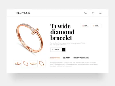 Tiffany web purchase page branding design jewelry design landing page uiux web design 应用界面设计