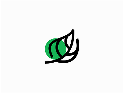 Leaf branding design geometric icon identity illustration leaf leaves line lines logo mark modern nature plant premium sale symbol tree vector