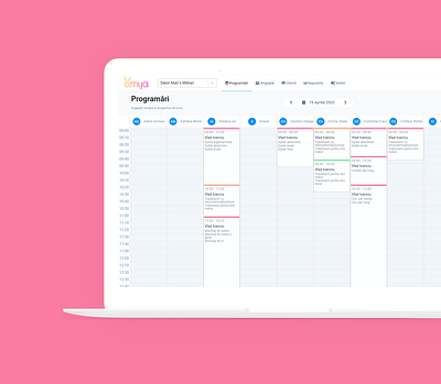 Dashboard - Appointment scheduling appointment appointments bucharest calendar calendar design dashboad dashboard dashboard app dashboard design dashboard ui react reactjs saas saloon schedule scheduling