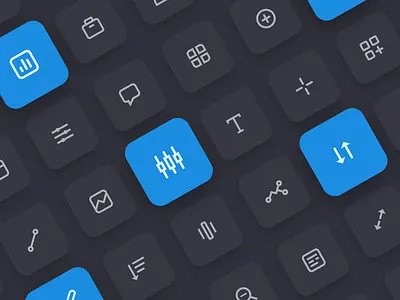 HIXO Iconography color icon design icon set iconography icons identity illustration illustrator market material ui materialdesign trading website