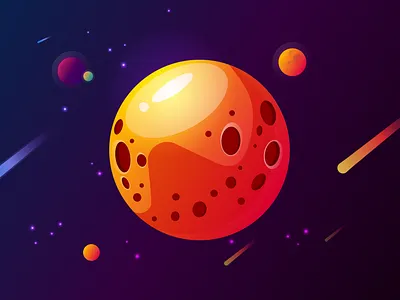 Space art artwork design illustration illustrator minimalism minimalistic planets space stars