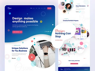 Landing Page for Ozone Creative Agency agency landing page agency website branding creativity design landing landing page design landingpage modern neat and clean website website design website landing page