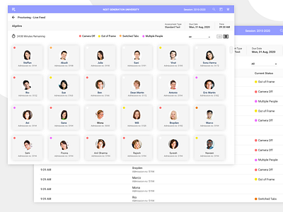 Proctoring - UI design mocks proctoring ui ux