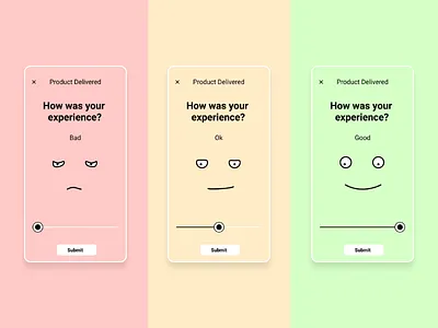 User rating system - Product delivery design emotion figma rate reaction ui user rating