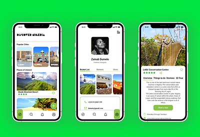 Discover Nigeria adobe xd travel app ui ux