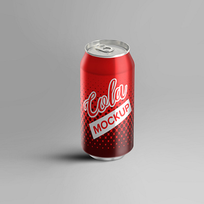 Cola can mockup design brand cann drink mockup high resolution identity mockup smart object