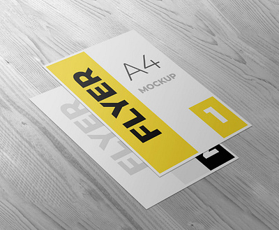 Flyer mockup template design a4 a4 flyer brand flyer flyer mockup high resolution identity mockup smart object