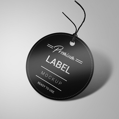 Circle label mockup brand high resolution identity label mockup round label smart object