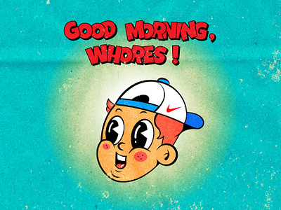 good morning! 1930 1930s 1940 1940s 30s 40s boy cool design good morning happy lowbrow nike old cartoon old school retro slut texture vintage vintage inspired whore