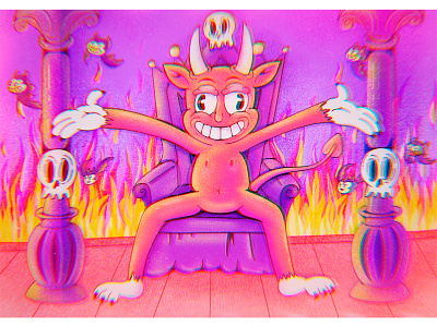 Main Devil Startup Inferno 1930 1930s cartoon cartoon character cartoon illustration cartoons character character design characterdesign demon devil hell illustration illustration art lowbrow lowbrow art lowbrowart procreate retro vintage