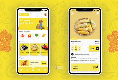 Grocery App adobe xd ui ux