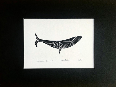 Whaley Linocut animal art branding brandmark custom logo design drawing identity identity designer inked linocut logo logo design logo designer mark process sketch symbol designer whale