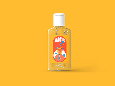 SadTub - Luther Hargreeves (Umbrella Academy) adobe branding design hargreeves illustration illustrator luther minimal mockup netflix pastel photoshop sanitizer soap umbrella academy yellow