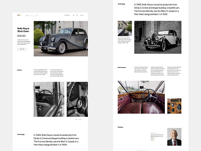 Ebay Product Pages clean design ecommerce landingpage layout marketplace minimal typography web whitespace
