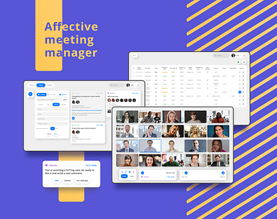 UX/UI design ! Affective meeting manager artificial intelligence interface management app meeting app saas ui ui design ux ux design web