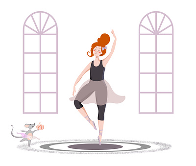 Ballet ballet design illustration mouse sweet vector
