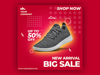 Social Media Post Design | Razikul Designs banner branding design promotional material shoe promotional social media marketing social media pack social media templates web