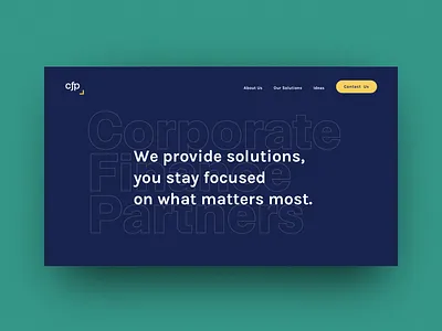 CFP Landing Page branding ui ux web website