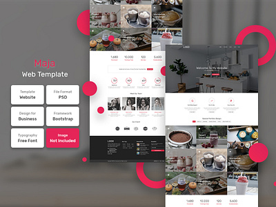 Maja Business Homepage Web Template banner business company corporate cover creative design email home promotion template web