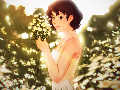 Hana anime art artwork character digital disney illustration manga