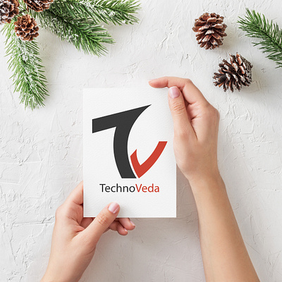 TechnoVeda Logo branding technology logo vector