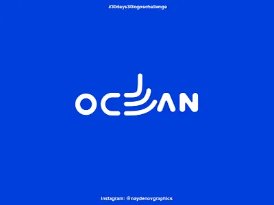 "Ocean" logo. 30 days 30 logos challenge. 17th of September design flat logo logo design logo designer logo designer for hire logo inspiration logo mark logodesign logotype vector