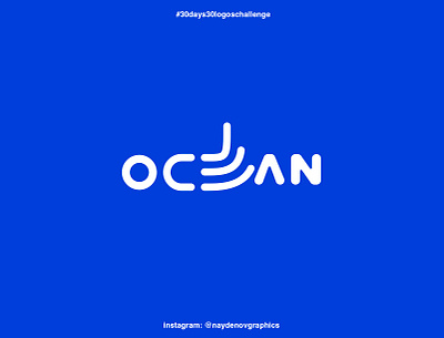 "Ocean" logo. 30 days 30 logos challenge. 17th of September design flat logo logo design logo designer logo designer for hire logo inspiration logo mark logodesign logotype vector