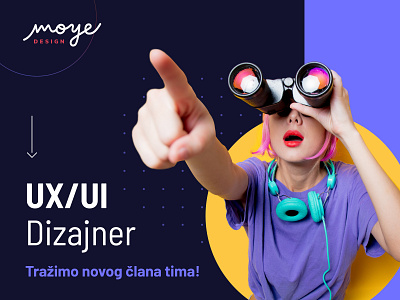 Moye design agencija trazi UX/UI dizajnera app design branding moye moyedesign posao ui ux webdesign