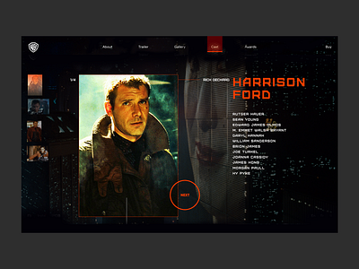 Blade Runner (1982) promo concept bladerunner branding design movie ui uxui web design