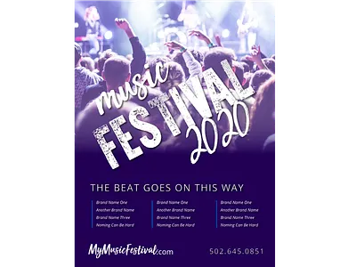Music Festival Poster Design 2020 design creative creative design design festival poster festivals illustration music festival poster poster design