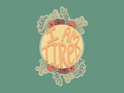 Tired autumn boho branding colorful design fall floral flower graphic graphic design icon illustration illustrator logo tired typography ux vector