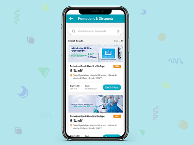 Promotion and discount list design app screen. app concept app design app ui custom list