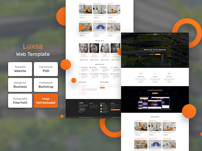 Luxsa Agency Homepage Web Template business design digital landing landing page marketing page template web web design web template website