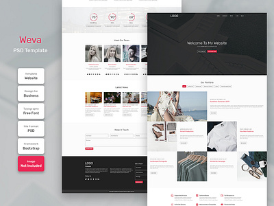 Weva Agency Homepage Web Template banner business company corporate cover creative design email home promotion template web