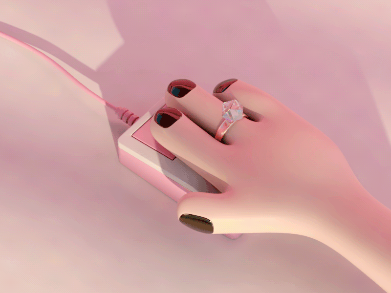 Clicking Hand arnoldrender c4d diamond ring wedding