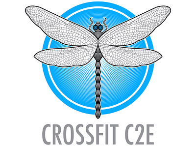 Crossfit C2E dragonfly fitness fitness logo illustration illustrations insect logo logo design training vector vector art