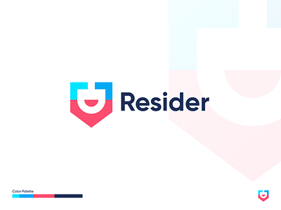 Resider brand design brand identity branding concept concept design dribbble find flat home house icon logo map minimal modern pin resident smile vector websie