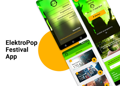 festival de musique app application architecture information branding design ecologie flat icon illustration illustrator mobile responsive design typography ui ux