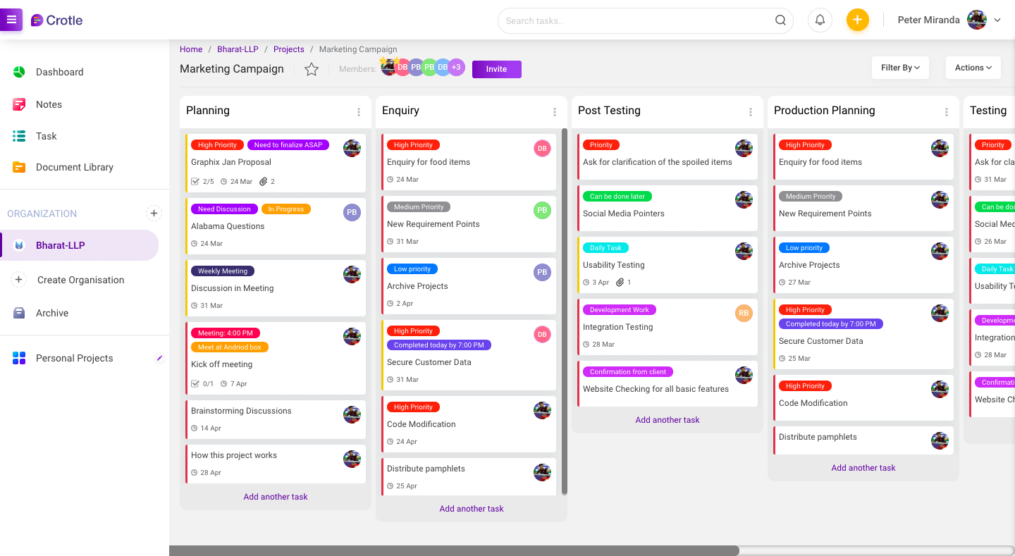Best Online Project Management Software by Crotle on Dribbble