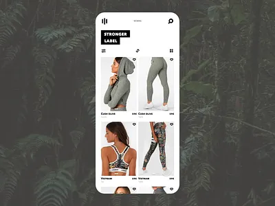 Animated mobile E-shop animated app brand design e shop eshop fashion gallery list mobile parallax parralax plants redesign screen scroll shop stronger ui ux