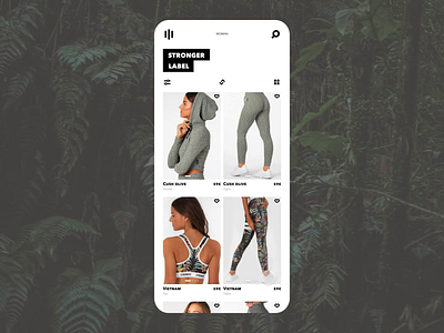 Animated mobile E-shop animated app brand design e shop eshop fashion gallery list mobile parallax parralax plants redesign screen scroll shop stronger ui ux