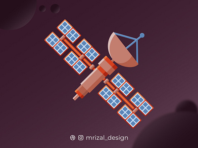 SATELIT affinity designer building illustration creative drawing challenge dribbble environment flat illustration illustration illustration ideas satelite satelite illustration sky object vector vector illustration