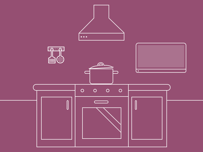 Kitchen Animation 2d animation animation design illustration illustrator kitchen kosar khonakdar line animation micro animation minimal photoshop ui