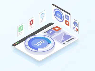 Site testing Illustration isometric analytic design development agency illustration isometric testing ui ux vector web agency web design