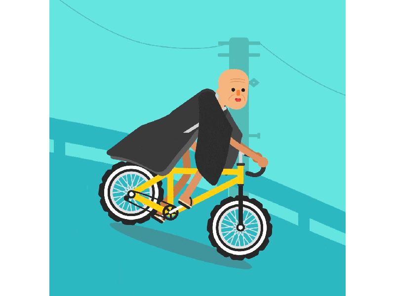 Obo-san (Japanese monk) animation bike buddism culture design japan monk monks motion motiongraphics rideabike tokyo zen